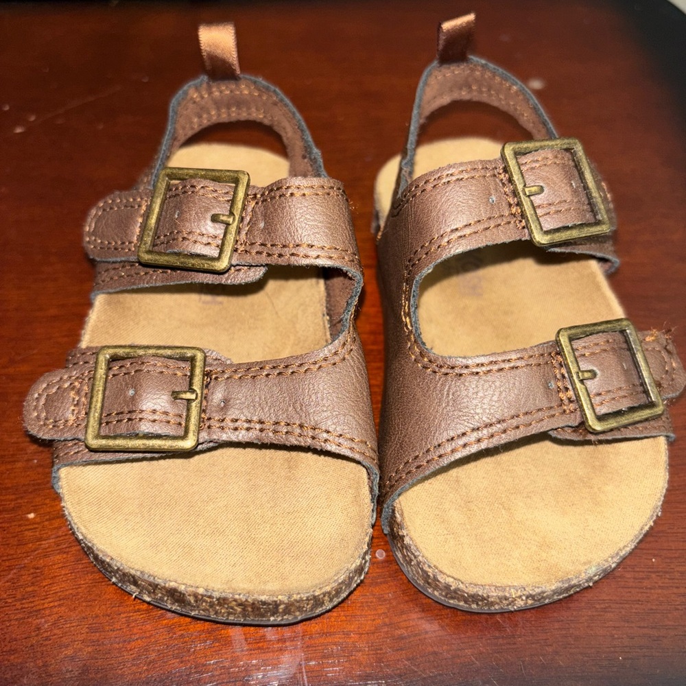 OshKosh B'gosh Brown Kids Sandals with Buckles